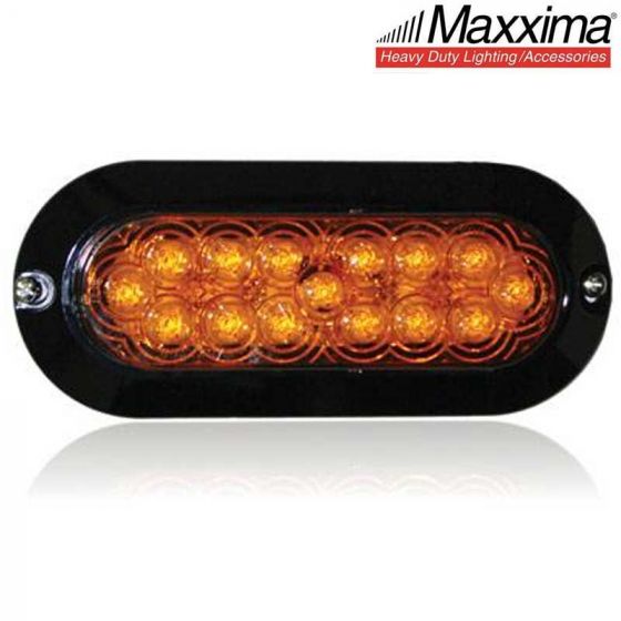 15 LED Oval Amber Park Front Rear Turn Surface Mount Light