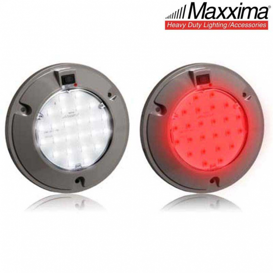 6 Inch Interior 24 LED Red / White Dome Light