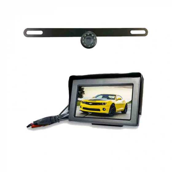 Wired License Plate Backup Cam