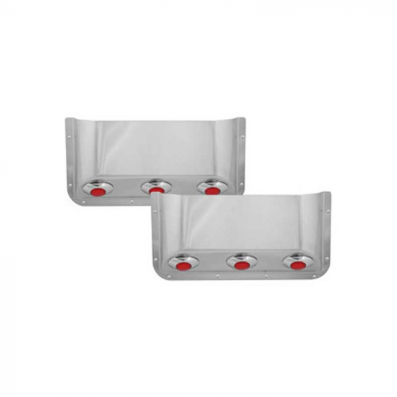 Stainless Steel Short Door Pockets with 3 Red Light