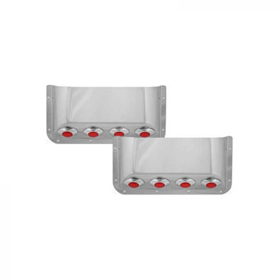 Stainless Steel Short Door Pockets with 4 Red Light
