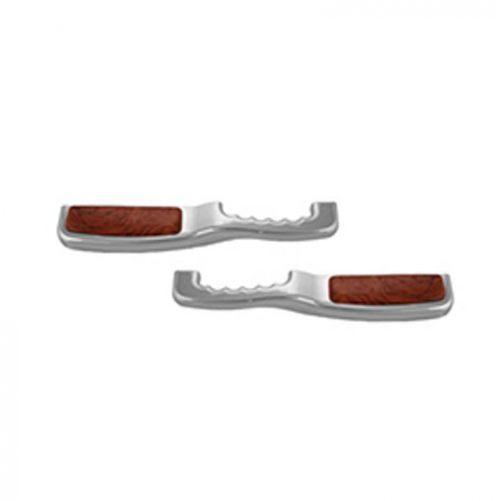 Aluminum and Rosewood Door Handle/Armrest with Fingergrips