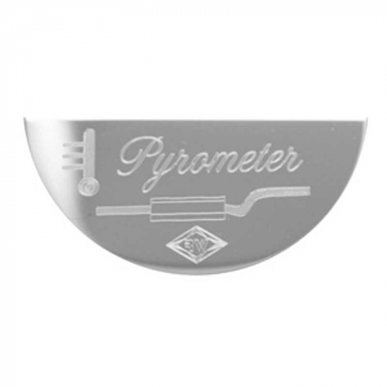 Stainless Steel Large Pyrometer Gauge Emblem for Peterbilt 359/370 Series - Fits Isspro