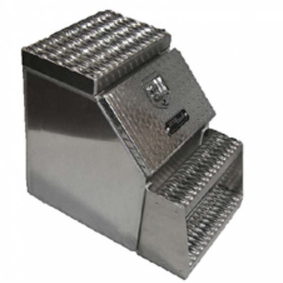 Top Open Aluminum Step Toolboxes with Diamond Plate in 5 Widths