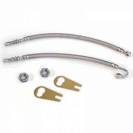 Braided Stainless 16 Inch Air Valve Extension Kit with Tabs