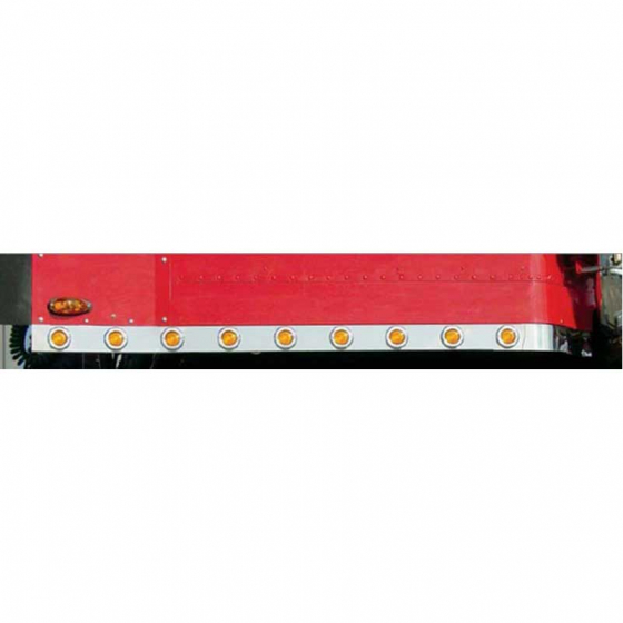 Freightliner 70 Inch Integral Sleeper Panel with 17.5 Inch Extension and Side Stacks - Fits Most Bolt on Light Styles