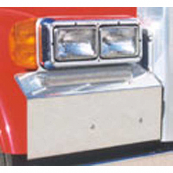 Peterbilt 379 Dual Rectangular Headlight Fender Guards - Solid Mount by Roadworks