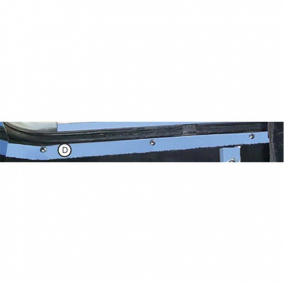 Peterbilt 359 Cab/Sleeper Door to Carpet Transition Trim - Stainless Steel, Fits 1973-1986 Models, Roadworks, 1 Year Warranty