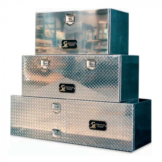 Aluminum Tool Boxes Diamond Finish 18"x 18" and Various Lengths