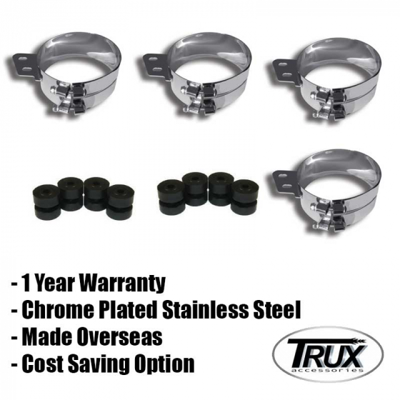(Trux) 7 Inch Angled Clamps And Bushings