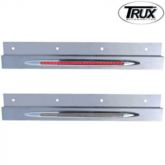 Stainless Top Mud Flap Light Bar with 1 Flatline LED Light