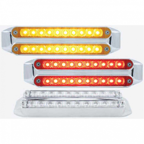 Two 10 LED 6 1/2 Inch Turn Signal Light Bars