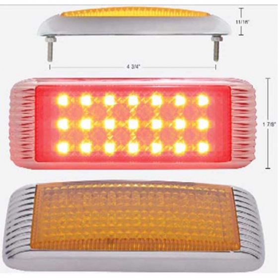 21 LED Flush Mount S/T/T and Turn Signal with Bezel