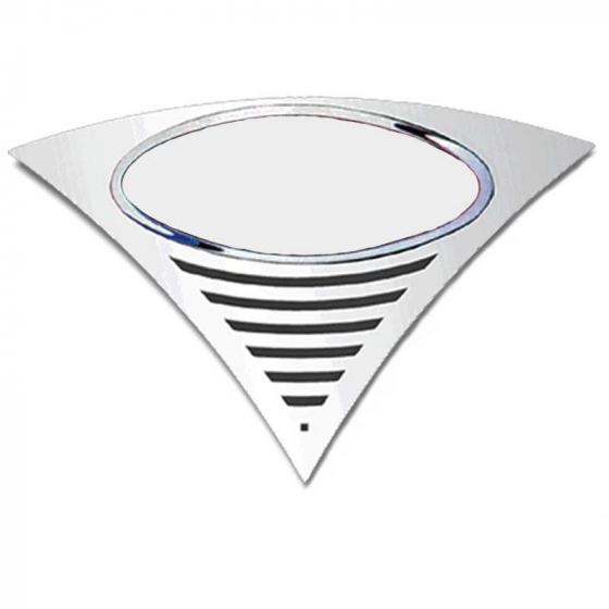 Stainless Peterbilt Hood Emblem with Chevron Style