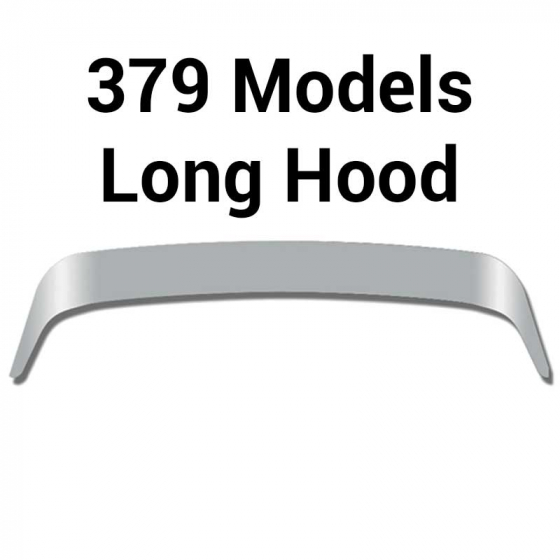 Stainless Peterbilt 379 Long Hood Bug Shield