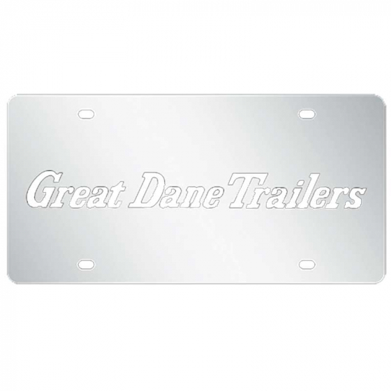 Great Dane Trailers License Plate Tag w/ Text Logo