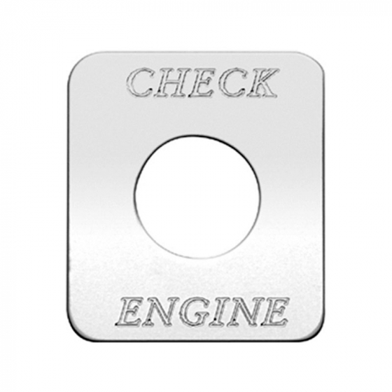 Stainless Check Engine Switch Plate