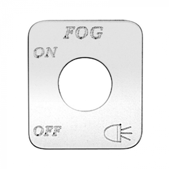 Stainless Fog Lights On/Off Switch Plate