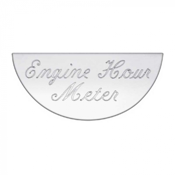 Stainless Steel Engine Hour Meter Gauge Emblem