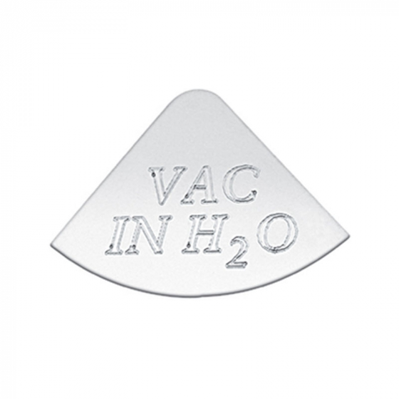 Stainless Vac In H2O Gauge Emblem