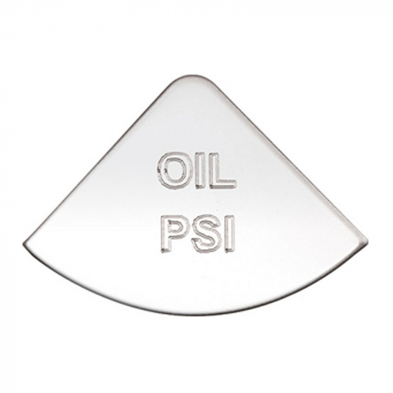 Stainless International Oil PSI Gauge Emblem