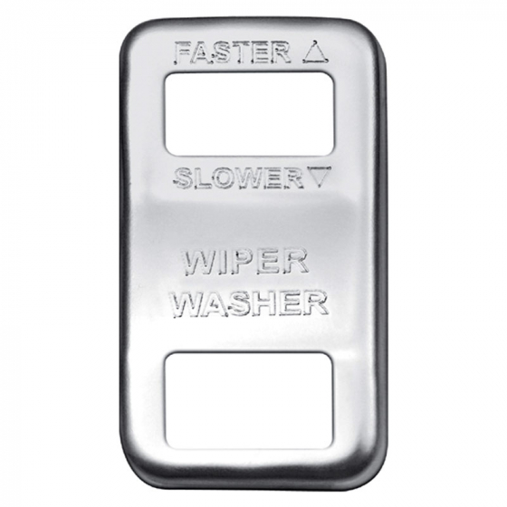Stainless International Wiper Washer Faster/Slower Switch Plate