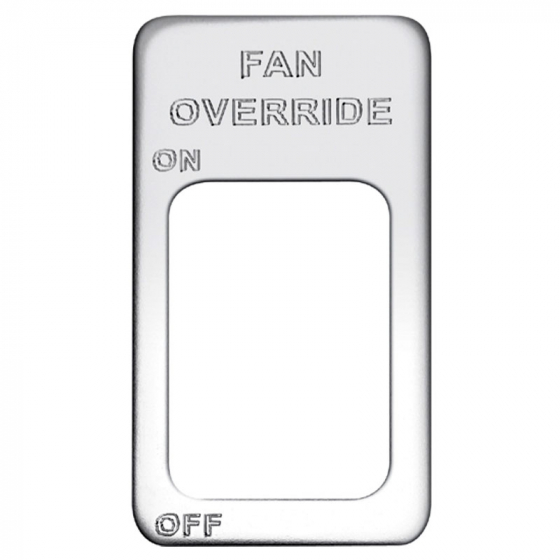 Stainless International Fan Override On/Off Switch Plate
