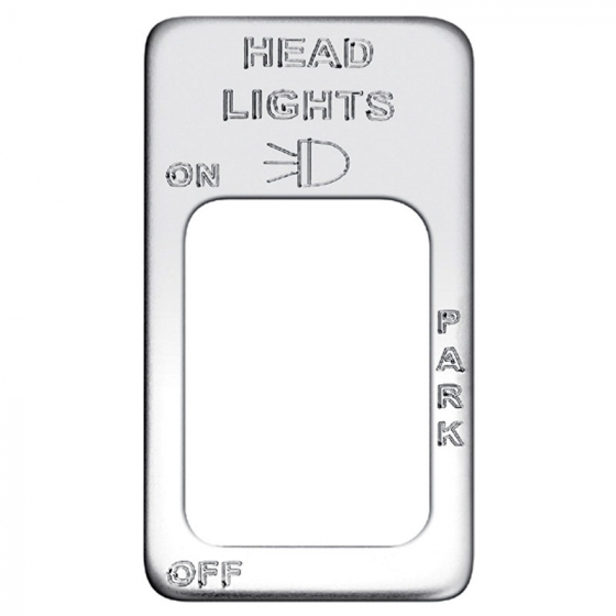 Stainless International Head Lights On/Off/Park Switch Plate