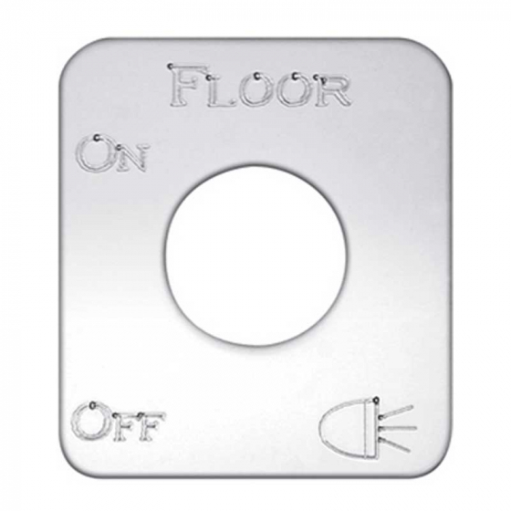 Stainless Steel Floor Lights On/Off Switch Plate