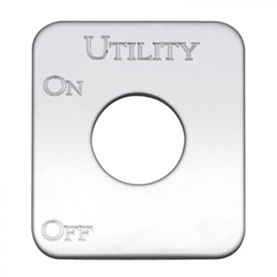 Stainless Steel Utility On/Off Switch Plate