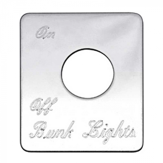Stainless Steel Bunk Lights On/Off Switch Plate