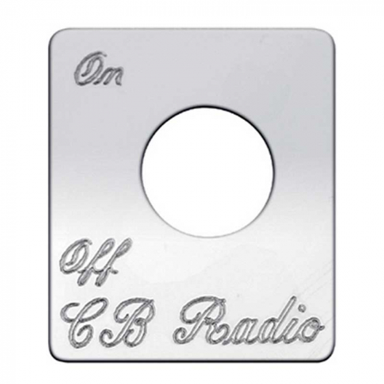 Stainless Steel CB Radio On/Off Switch Plate