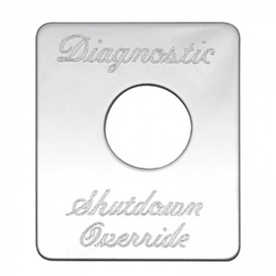 Stainless Steel Diagnostic Shutdown Overdrive Switch Plate