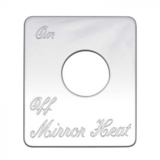 Stainless Steel Mirror Heat On/Off Switch Plate