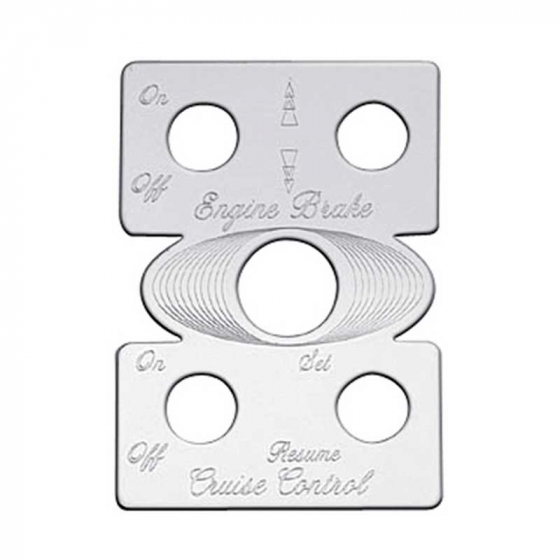 Stainless Steel Engine Brake Cruise Control Switch Plate