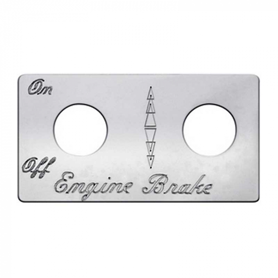 Stainless Steel Engine Brake On/Off Switch Plate