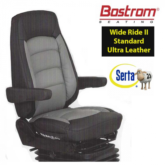 Wide Ride II Hi Suspension Hi-Back Ultra Leather Seat with Serta