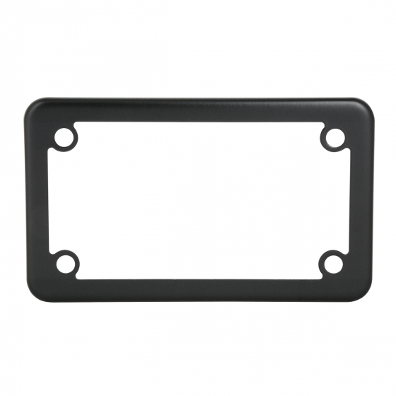 Matte Black Motorcycle License Plate Frame W/ Four Holes