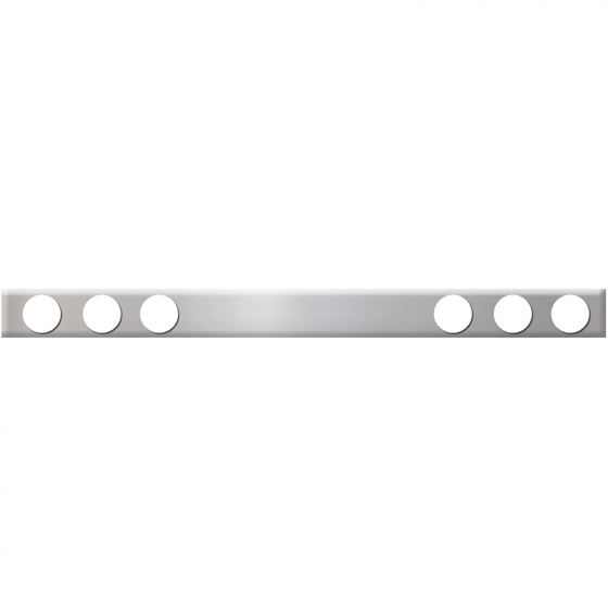 Stainless Steel Rear Light Bar w/ 6 4" Round Light Holes