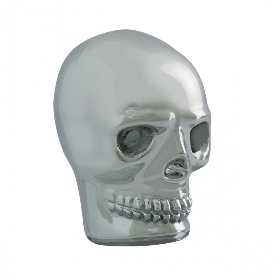 Large Skull Gear Shift Knob -Chrome Plated w/ Red Eye LED Ligh