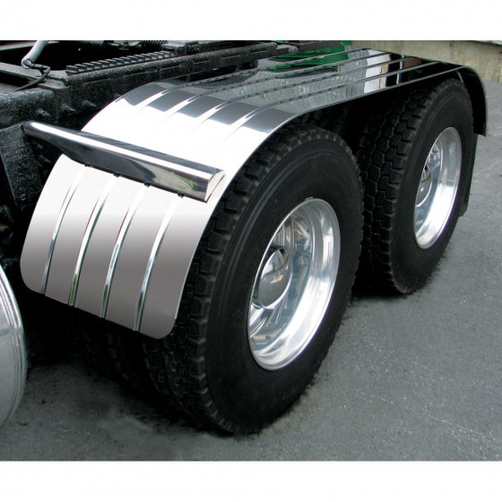 120 Inch 4 Ribbed Stainless Steel Full Fenders With Beaded Edge