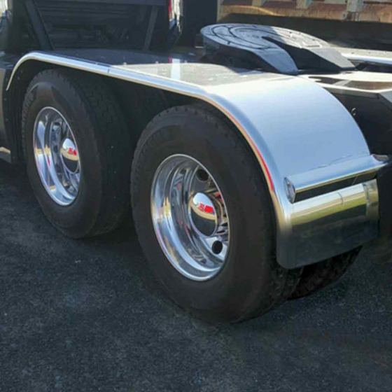 108 Inch Stainless Steel Smooth Full Fenders