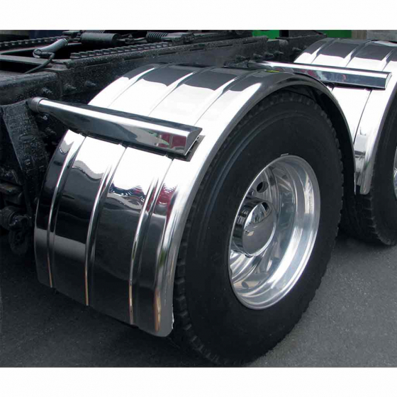 80 Inch Fully Ribbed Single Axle Fender with Rolled Edge