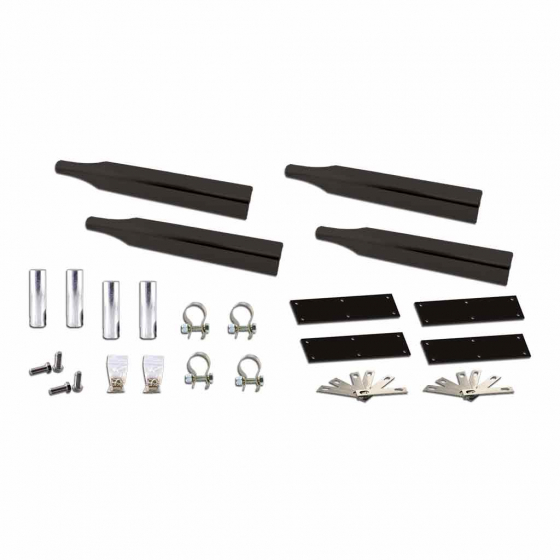 Black Stainless Mounting Kit for Poly Single Axle Fenders