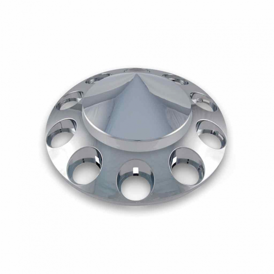 Chrome Plastic ABS Front Pointed Hub Cover