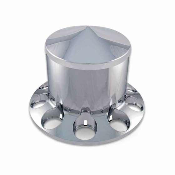 Chrome Plastic ABS Rear Pointed Hub Cover