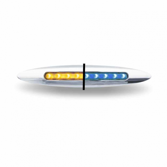 6 Inch Dual Amber Turn Signal/Blue Marker LED All in One Light