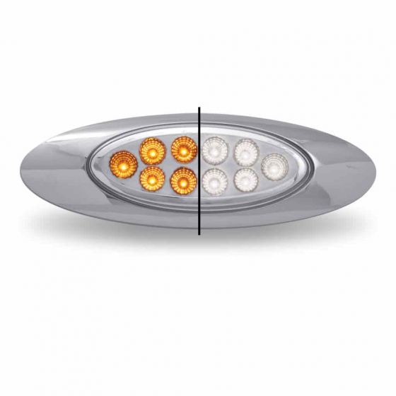 M1 Style Dual Amber/White Marker 10 LED All in One Light