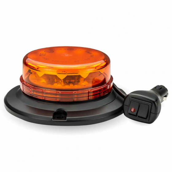 Class 1 Beacon Low Profile LED Warning Light With 36 Patterns And Cigarette Plug With Dual Switch