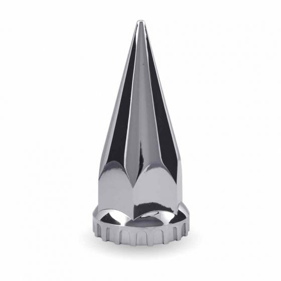 Chrome Plastic 33mm Threaded Pointed Nut Cover with Flange